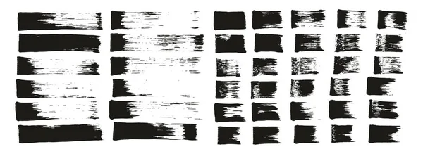 フラットスポンジ薄いアーティストブラシストレートラインミックス高詳細抽象ベクトル背景ミックスセット — ストックベクタ