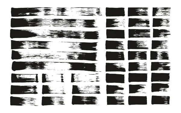 フラットスポンジ薄いアーティストブラシストレートラインミックス高詳細抽象ベクトル背景ミックスセット — ストックベクタ