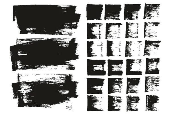 フラットスポンジ正規アーティストブラシ長い背景 直線ミックス高詳細抽象ベクトル背景ミックスセット — ストックベクタ