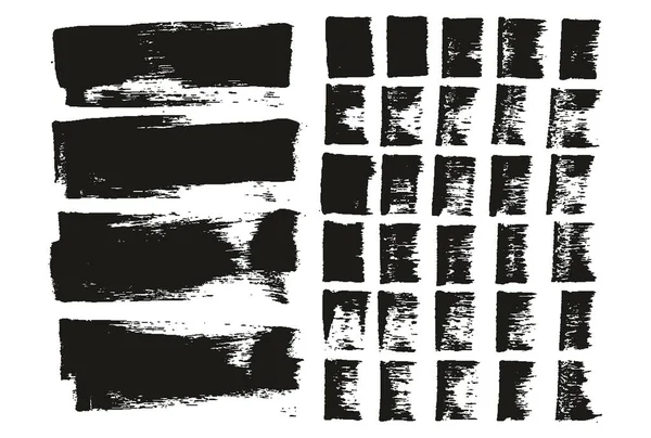 フラットスポンジ正規アーティストブラシ長い背景 直線ミックス高詳細抽象ベクトル背景ミックスセット — ストックベクタ