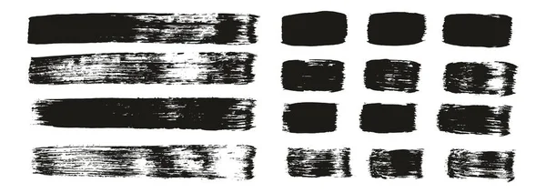 Flache Farbe Pinsel Dicke Gerade Linien Mix High Detail Abstrakter — Stockvektor