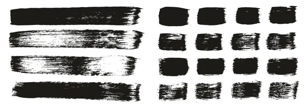 フラットペイントブラシ太い直線ミックス高詳細抽象ベクトル背景メガミックスセット — ストックベクタ