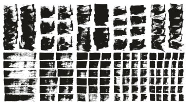 Flat Sponge Regular Artist Brush Short Background & Straight Lines Mix High Detail Abstract Vector Background Mix Set 