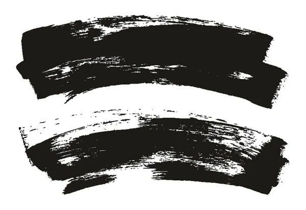 フラットスポンジ正規アーティストブラシ曲線背景高詳細抽象ベクトル背景セット — ストックベクタ
