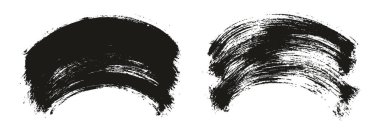 Round Brush Thin Curved Background Artist Brush High Detail Abstract Vector Background MEGA Set 