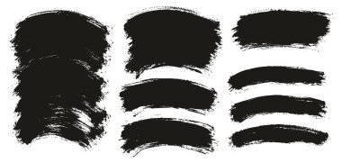 Round Brush Thin Curved Background Artist Brush High Detail Abstract Vector Background MEGA Set 