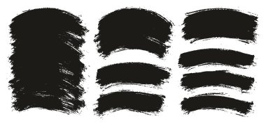 Round Brush Thin Curved Background Artist Brush High Detail Abstract Vector Background MEGA Set 