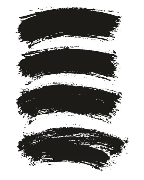 丸筆薄い曲線背景アーティストブラシ高詳細抽象ベクトル背景セット — ストックベクタ
