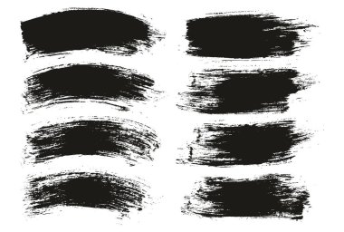 Round Brush Regular Long & Curved Background Mix Artist Brush High Detail Abstract Vector Background Mix Set 