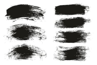 Round Brush Regular Long & Curved Background Mix Artist Brush High Detail Abstract Vector Background Mix Set 