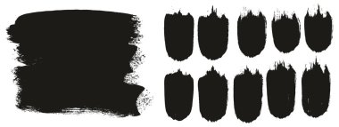 Round Brush Thick Long Background & Straight Lines Mix Artist Brush High Detail Abstract Vector Background MEGA Mix Set 