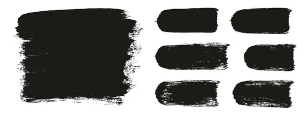ラウンドブラシ太い長い背景 直線ミックスアーティストブラシ高詳細抽象ベクトル背景メガミックスセット — ストックベクタ