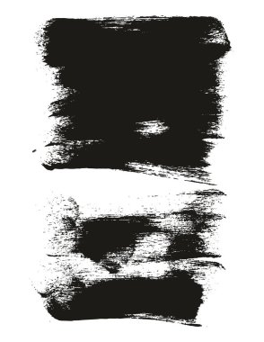 Round Sponge Thick Artist Brush Long Background High Detail Abstract Vector Background Set 