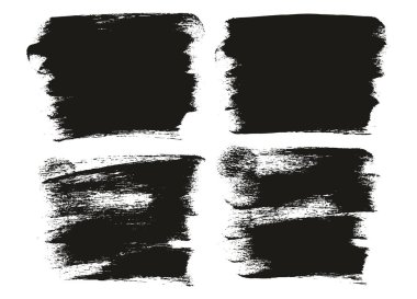 Round Sponge Thick Artist Brush Long Background High Detail Abstract Vector Background Set 