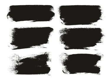 Round Sponge Thick Artist Brush Long Background High Detail Abstract Vector Background Set 