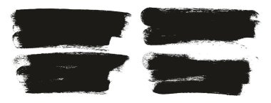 Round Sponge Thick Artist Brush Long Background High Detail Abstract Vector Background Set 