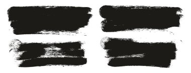 Round Sponge Thick Artist Brush Long Background High Detail Abstract Vector Background Set 