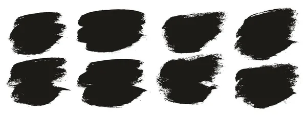 圆形刷子厚重的短背景艺术家刷子高细节抽象矢量背景集 — 图库矢量图片
