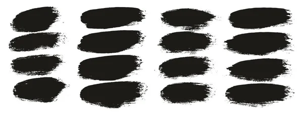 ラウンドブラシ厚さの短い背景アーティストブラシ高詳細抽象ベクトル背景メガセット — ストックベクタ