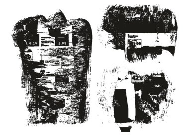 Sökülen & Yırtık Kağıt Arkaplan Karışık Grunge Punk Stili Yüksek Detay Özet Vektör Arkaplan Ayarları 