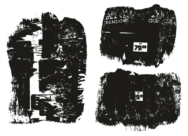 Gescheurde Gescheurde Papieren Achtergrond Mix Grunge Punk Style High Detail — Stockvector