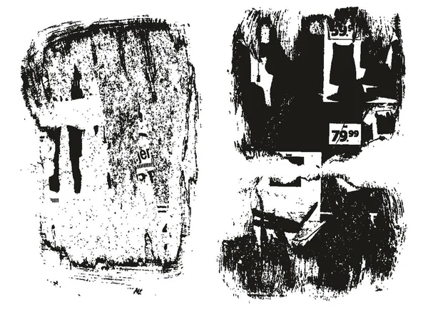 Ripped Torn Papír Pozadí Mix Grunge Punkový Styl Vysoký Detail — Stockový vektor