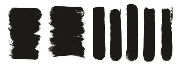 ラウンドスポンジ太いアーティストブラシ短い背景 直線ミックス高詳細抽象ベクトル背景ミックスセット — ストックベクタ