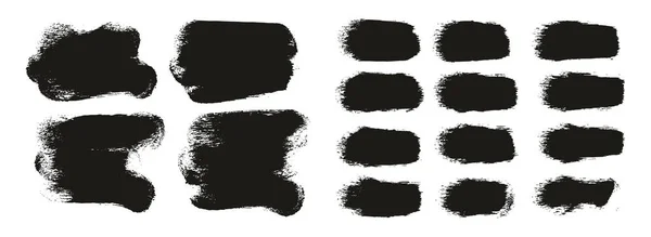 ラウンドスポンジ太いアーティストブラシ短い背景 直線ミックス高詳細抽象ベクトル背景ミックスセット — ストックベクタ