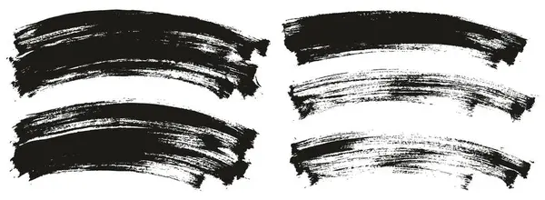 Плоская Краска Кисть Тонкий Длинный Изогнутый Фон Смешать Высокой Детализацией — стоковый вектор