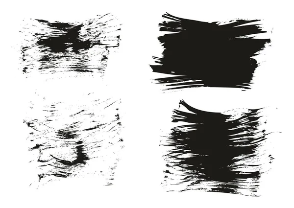フラットファンブラシ薄い短い背景高詳細抽象ベクトル背景セット — ストックベクタ