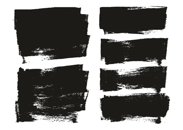 平面海绵厚重艺术家笔刷长背景混音高细节抽象矢量背景混音集 — 图库矢量图片