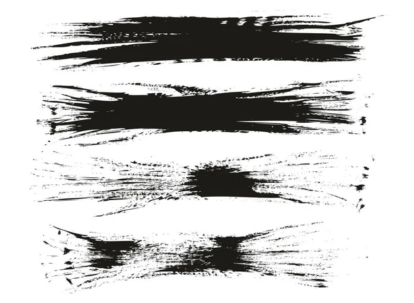 Flache Fächerbürste Dünn Langer Hintergrund Hochdetailliert Abstrakt Vektor Hintergrund Set — Stockvektor