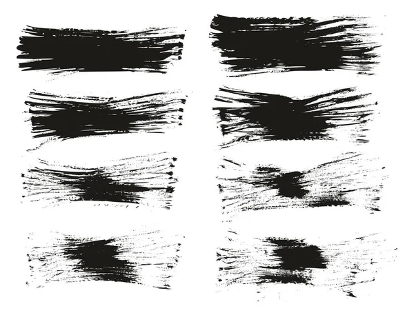 Brosse Ventilateur Plat Fond Long Mince Ensemble Fond Vectoriel Abstrait — Image vectorielle