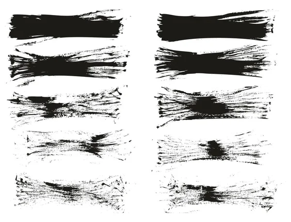 フラットファンブラシ薄い長い背景高詳細抽象ベクトル背景セット — ストックベクタ
