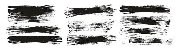 フラットファンブラシ薄い長い背景高詳細抽象ベクトル背景メガセット — ストックベクタ