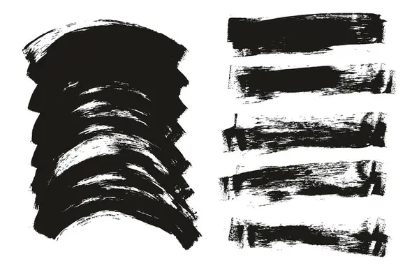 Flat Sponge Thin Artist Pinsel Long Curved Background Mix High — Stockvektor