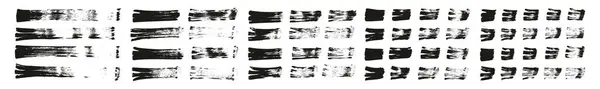 平らなファン ブラシの規則的なまっすぐなライン 高い細部の抽象的なベクターの背景Megaセット — ストックベクタ