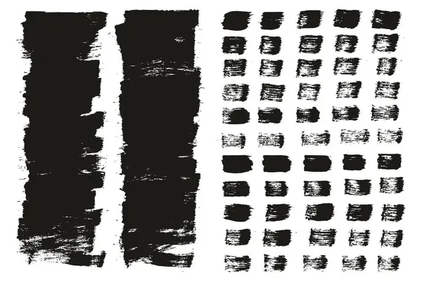 フラットペイントブラシ薄い背景色 直線ミックス高詳細抽象ベクトル背景ミックスセット — ストックベクタ