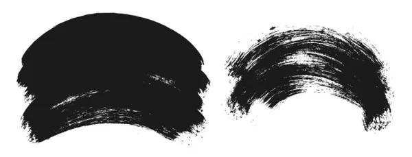 丸筆太曲線背景ミックスアーティストブラシ高詳細抽象ベクトル背景ミックスセット — ストックベクタ