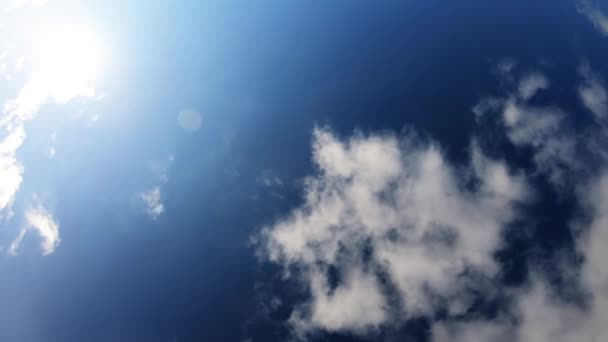Giornata Sole Con Cielo Azzurro Nuvole Bianche — Video Stock