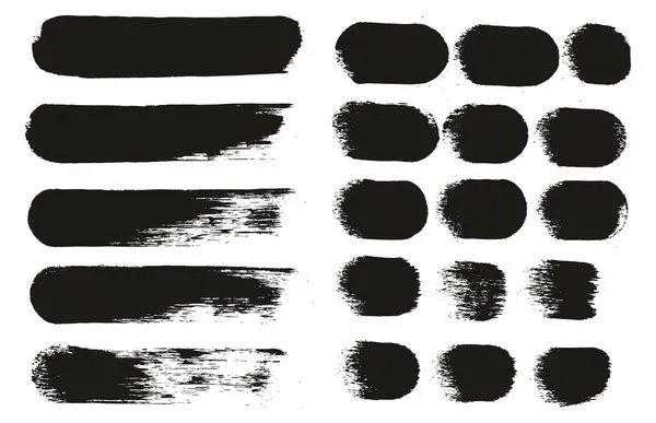 Στρογγυλό Σφουγγάρι Παχύ Πινέλο Καλλιτέχνη Ευθείες Γραμμές Μίγμα Υψηλής Λεπτομέρειας — Διανυσματικό Αρχείο
