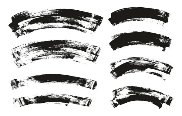 Flat Sponge Thin Artist Brush Curved Background Mix Haute Détail — Image vectorielle