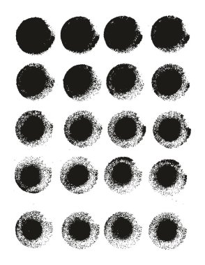 Yuvarlak Sünger Kalın Sanatçı Düz Çizgiler Yüksek Detay Özet Vektör El Çizimi MeGA 