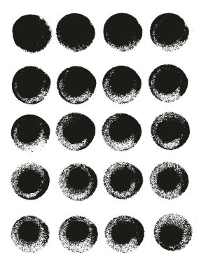 Yuvarlak Sünger Kalın Sanatçı Düz Çizgiler Yüksek Detay Özet Vektör El Çizimi MeGA 