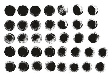 Yuvarlak Sünger Kalın Sanatçı Düz Çizgiler Yüksek Detay Özet Vektör El Çizimi MeGA 