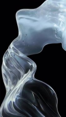 Sersemletici yarı şeffaf sıvı formları büyüleyici modern soyut estetik yaratmak için yaratılmış.