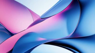Göz kamaştırıcı bir şekilde büyüleyici pembe ve koyu mavi sıvı şekillerinin ahenkli bir şekilde birlikte akması.