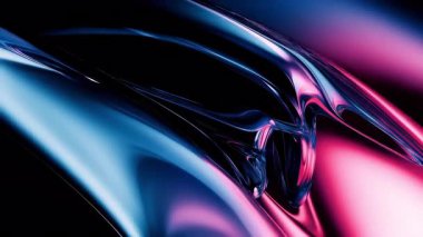 Renkli soyut sıvı şekilleri ve dinamik yansımalar büyüleyici ve çarpıcı bir görsel deneyim yaratır.