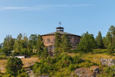 Oskar-Fredriksborg fortress is one of the defense positions in the Stockholm archipelago, Sweden clipart