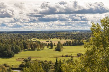 Nehrin yeşil orman ovasındaki görüntüsü..